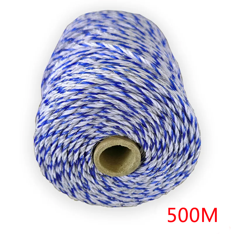 500 Meters Electric Fence Wire, 1640 Feet Livestock Breeding Fence Rope Good Rust Resistance and Conductive, Poly Wire Rope Line