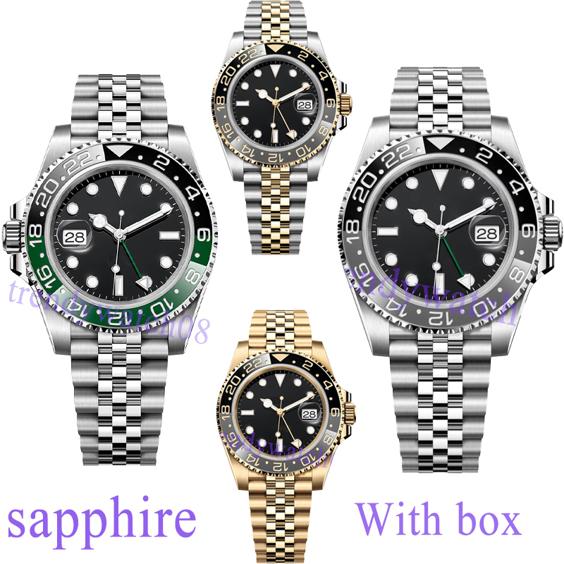 Mens watch designer watch highquality 40mm automatic mechanical 2813 movement bezel stainless steel luminous waterproof sapphire watch with box