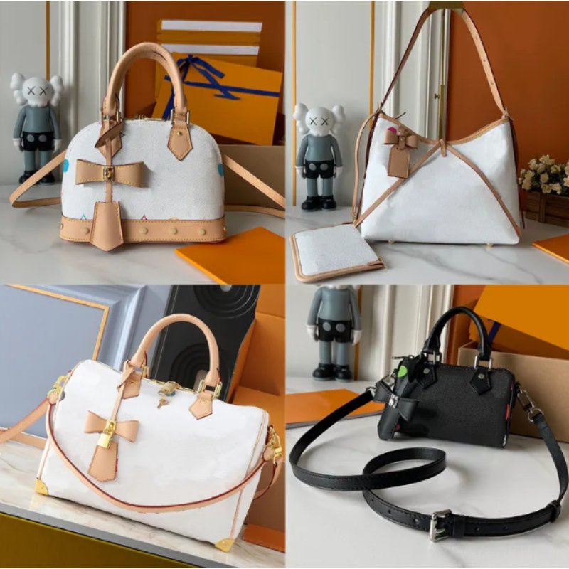 Designer Bag Shoulder Leather Takashi Murakami Handbag Canvas Women Colorful Bags Fashion Composite Lady Beach Clutch Tote Woman Bag Purse Wallets
