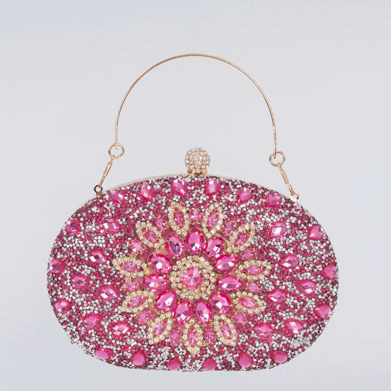 Design Suower Dia studded Personalized Evening Dress Fashionable Banquet Women's Handheld Bag, Versatile Style, New Trendy Ins