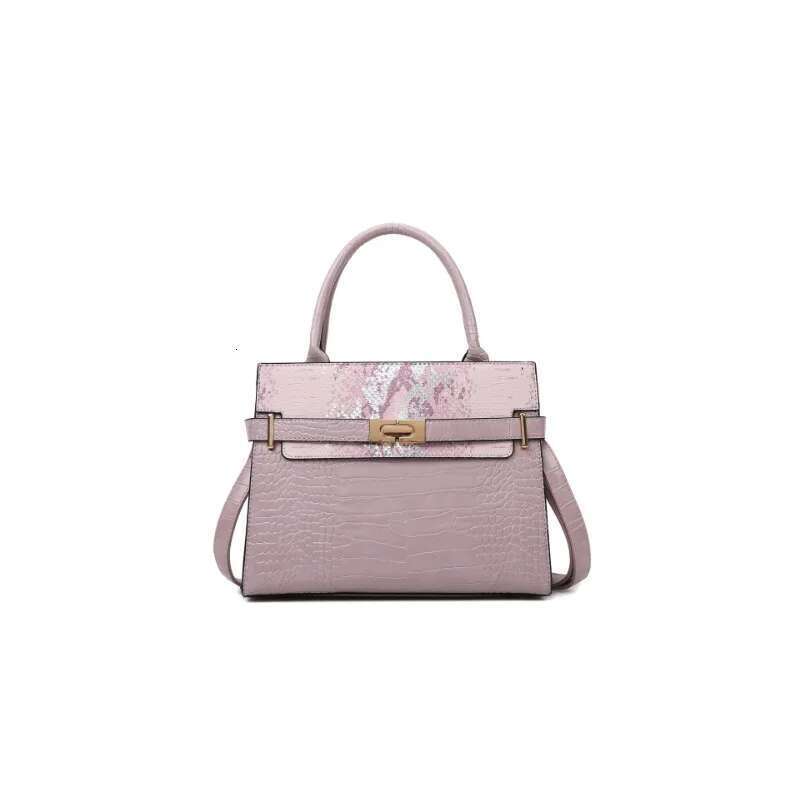 Crocodile Pattern Fashion Shoulder Designer PU Leather Crossbody Bag Women's Large Totebag