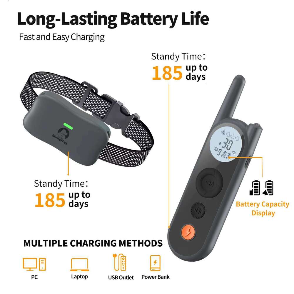MIMOFPET Brand Pet Containment System Electric Waterproof Rechargeable Collar Receiver Wireless Dog Fence