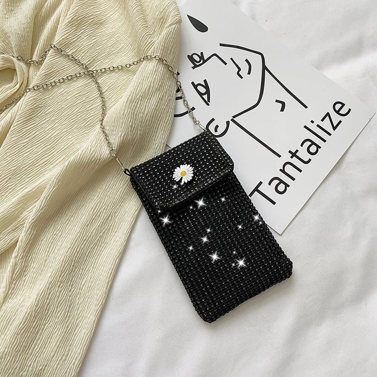 Internet celebrity's same casual street full diamond sparkling chain single shoulder crossbody bag, trendy fashionable, shiny and personalized mo
