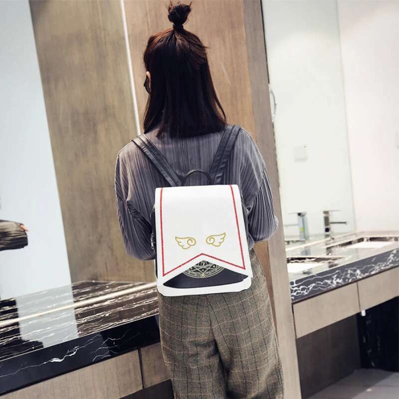 Backpacks For Women Japan Style Angel Wings Embroidery Lolita Travel Anime Cartoon Fashion Cute Casual Student Bag