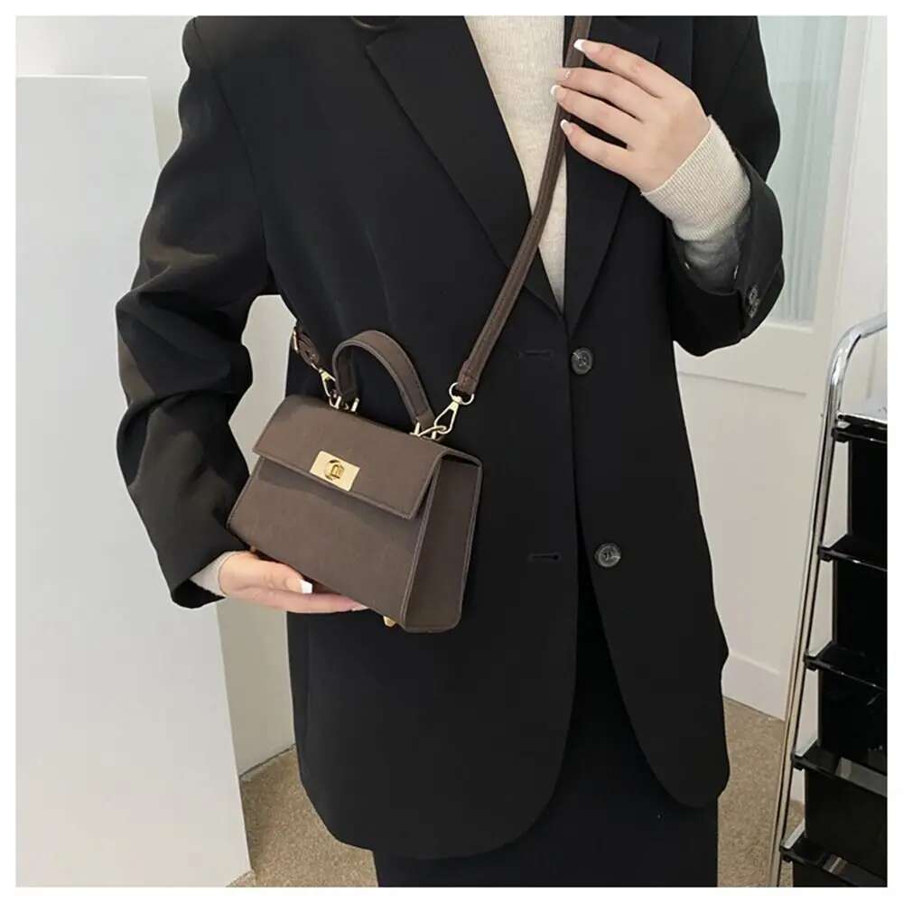 Fashion Women PU Leather Shoulder Messenger Crossbody Bag Ladies Girls Fashionable and Simple Travel Large Capacity Handbags