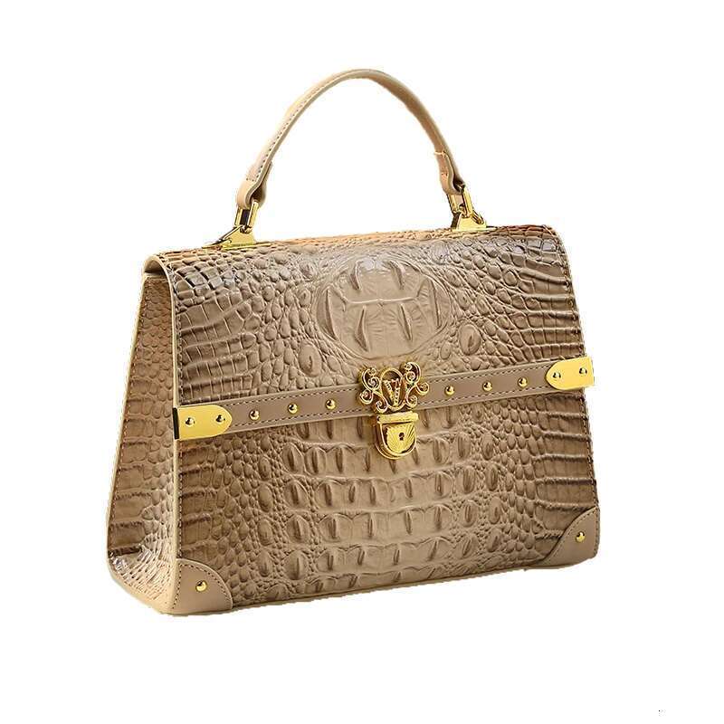 Genuine Leather Women's Bag 2024 New Crocodile Print Handbag Fashion All The Cross-Body Shoulder Bags