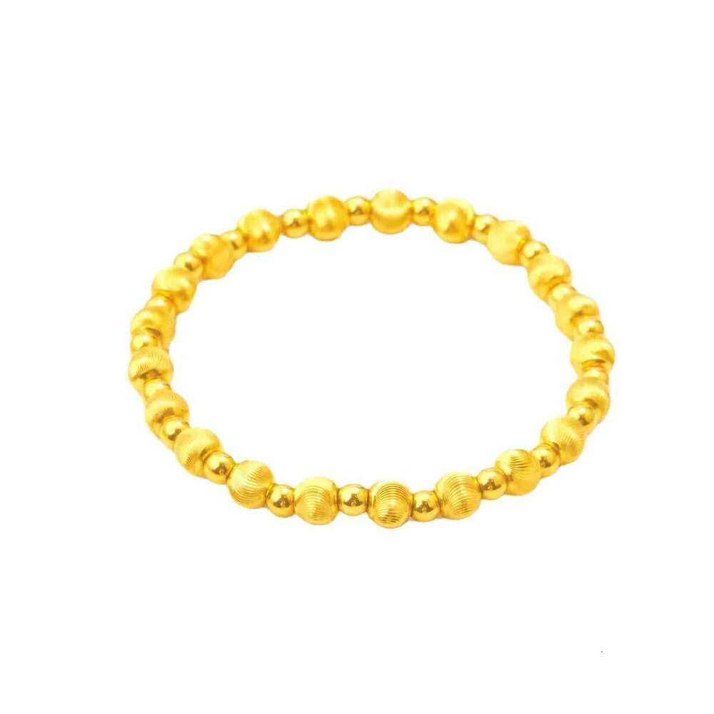 Dubai Gold Color 6Mm Cat Eye Beaded Chain Bracelets For Women Wristband Adjustable Waterproof Jewelry Party Gif