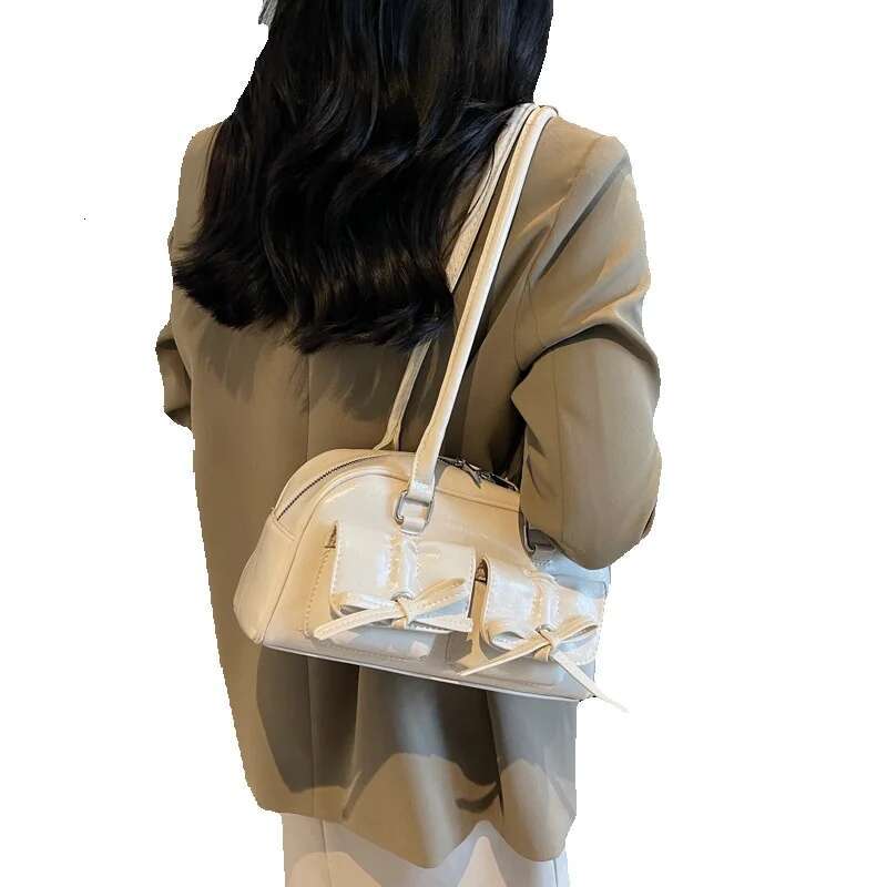 Small high-end single shoulder with high aesthetic value, ballet style bow, summer new women's bag, exquisite and fashionable crossbody bag Free 
