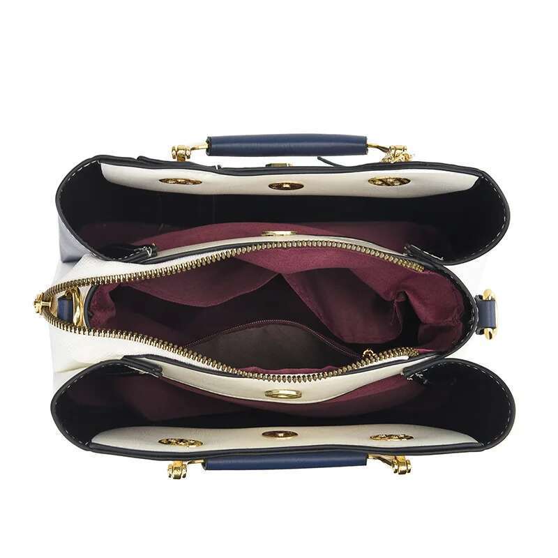 2024 Spliced Leather Large Capacity Woman Handbag Shoulder Fashion Casual Tote Bag Designer Crossbody Bags