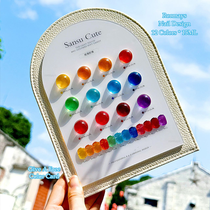 Rormays Ice Penetrating gel Polishing 12PCS Mixed Varnish Glaze Soft Candy Semi permanent Soaking Primer UV Whitening Salon Nail Factory Wholesale