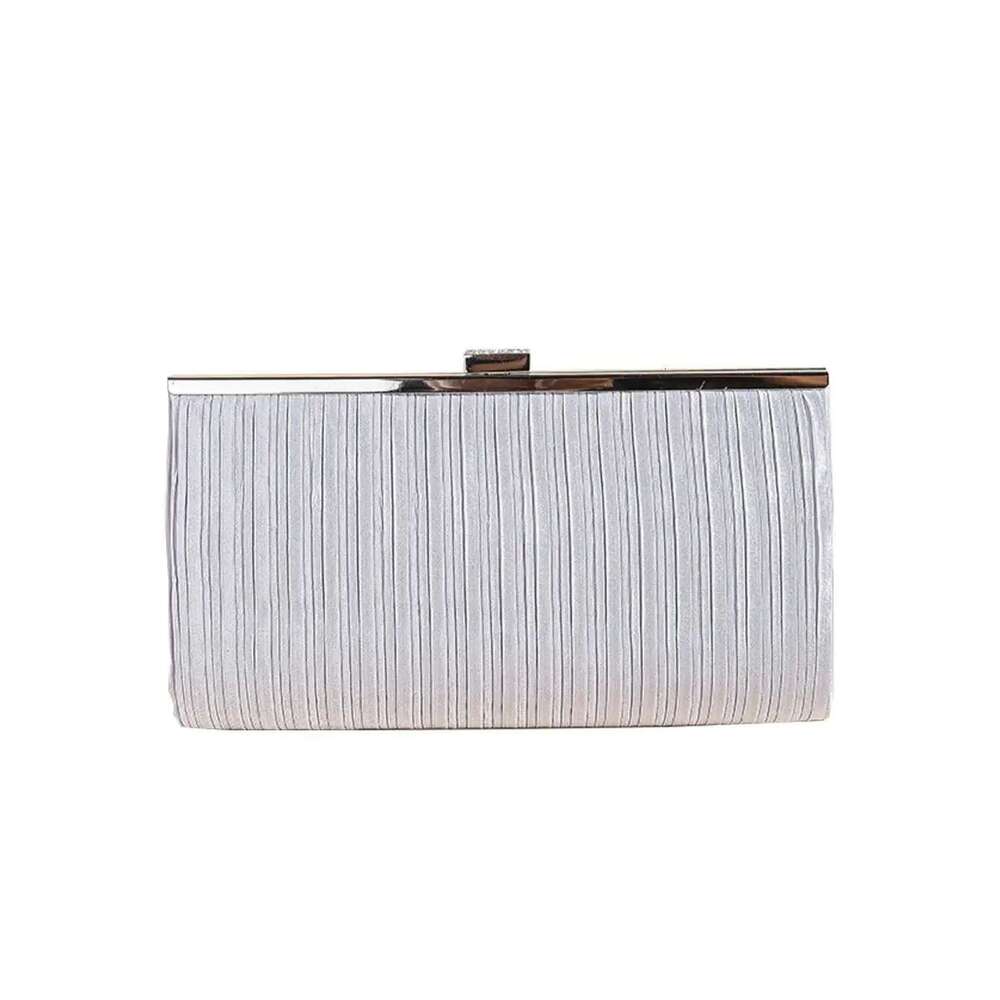 Women's Clutch Wedding Party Sier Evening Large Capacity Simulated Silk Shoulder Bag Fashion Purse