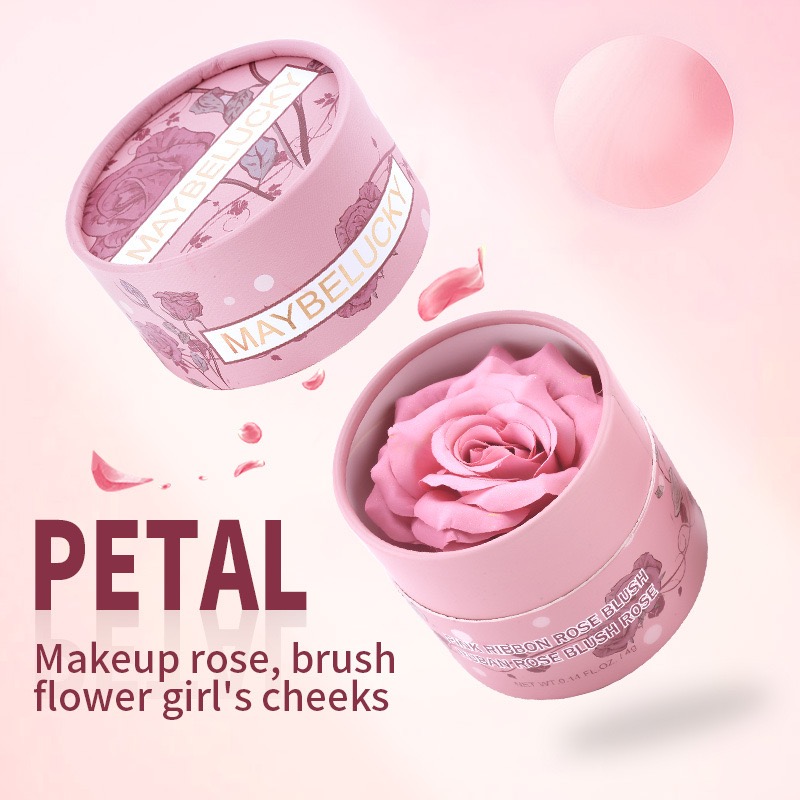 MAYBELUCKY 3D ROSE DESIGN Blush 79g Makeup rose brush flower girls cheeks Best selling Long-wearing Buildable colo Natural contour