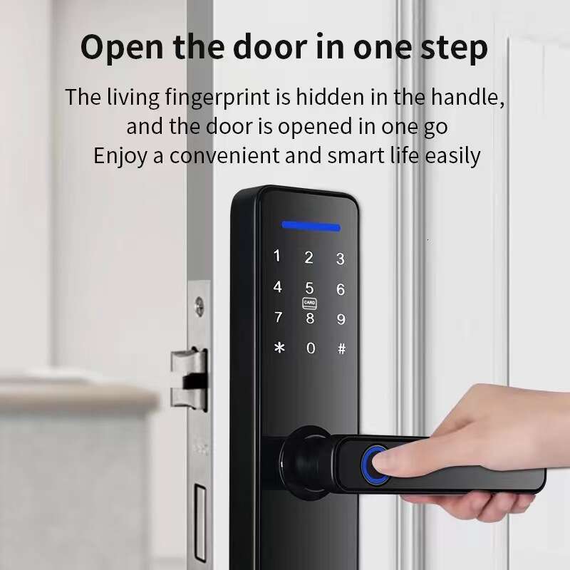 S811 selling graffiti all app remote tuya fingerprint card password key to open the door Wifi smart door lock