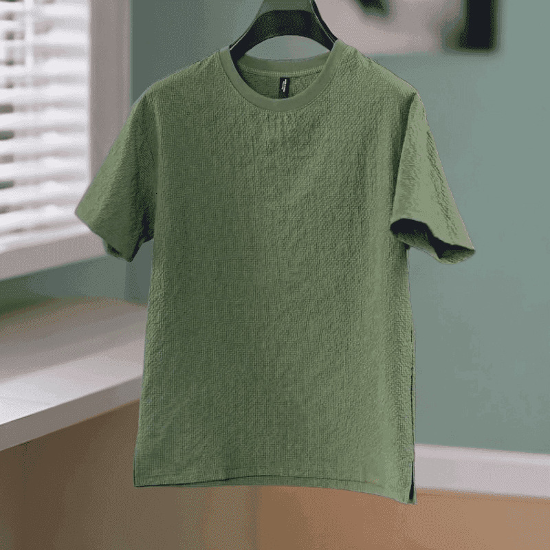 Men's summer new wide open bottom hem designer versatile breathable short sleeved fashionable T-shirt