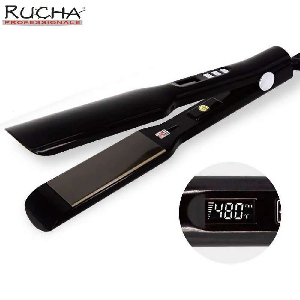 Flat Iron Titanium Straightener Dual Voltage 2 Inch Plate Irons for Woman Hair Brazilian Keratin Treatment