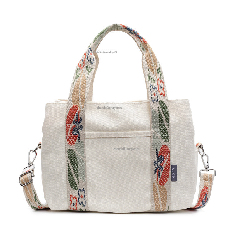 Designer Bag Canvas Hand-held Women's Bag 2025 New Fashion Casual Large Capacity Sturdy Zipper Shoulder Bag Small Fresh College Student Crossbody