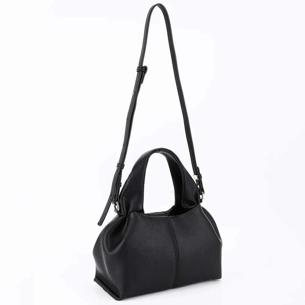 2025 Fashion Cloud Shoulder Vintage Crossbody French Niche Solid Color Lunch Box Women's Shopping Bag PU