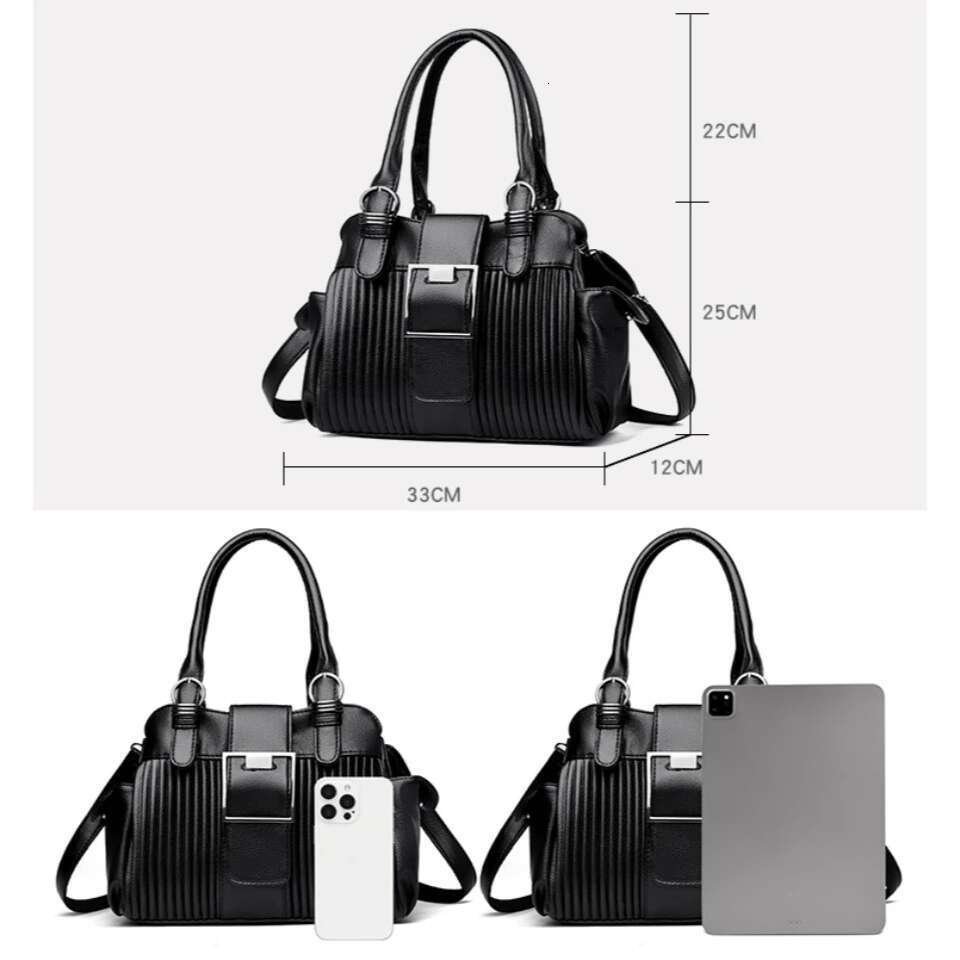 Two-Layers Ladies Casual Tote Hand Bag Leather Handbags Designer Daily Commuting Shoulder Bags For Women Mother Sac