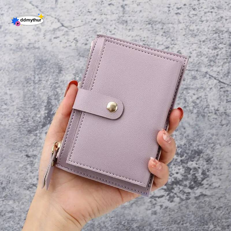 Unisex PU Leather Mini Wallet - Slim Multi-Slot Card Holder for Credit/ID Cards, Compact Coin Purse with Pocket (Men & Women) ddmythur