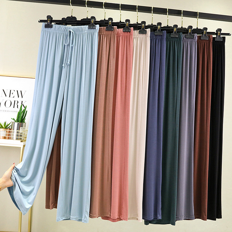 Women's Pants Modal casual straight leg pants women's summer new Korean version high waist thin home pants