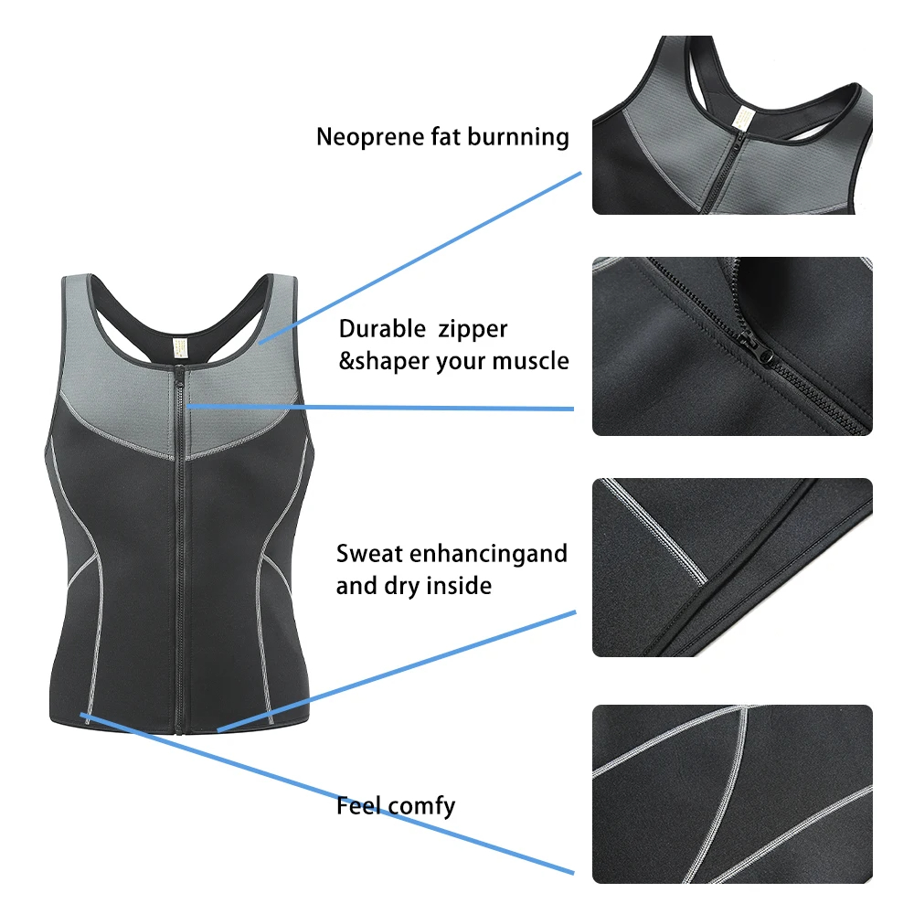 Fitness Slimming Shaper Fitness Gym Vest Abdomen Men Body Shaper Waist Trainer For Workout Reducer Body Shaper For Students Tank Sweat Sauna Suit Top 