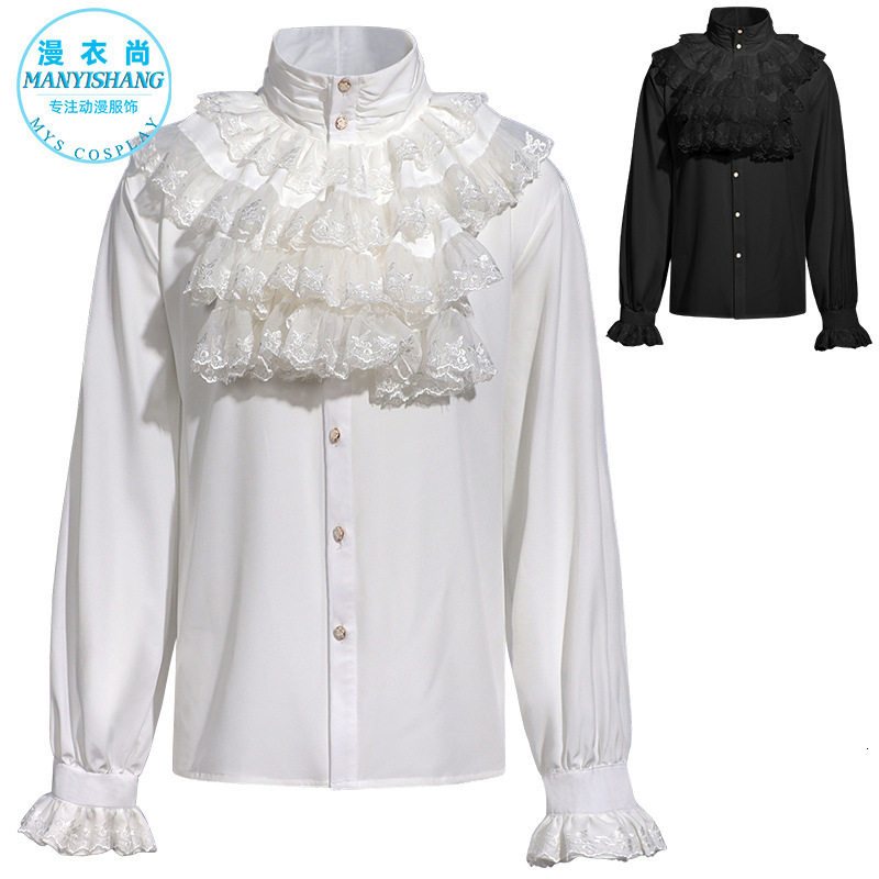 Fashion Men Shirt Stand Collar Solid Color Long Sleeve Ruffle Casual Men Clothing Streetwear Elegant Camisas S-5XL INCERUN 240827