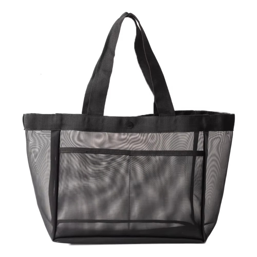 Large Capacity Makeup Storage Bag for Women Multifunctional Mesh Shoulder Travel Bag Transparent Beach Bag Hollow n 250515