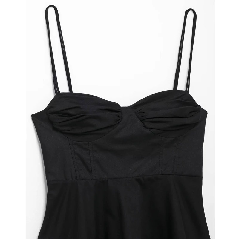 TRAF Black Corset Crop Top Woman Summer Camisole Backless Women Sleeveless Bustier Tops Sexy Beach for 250515