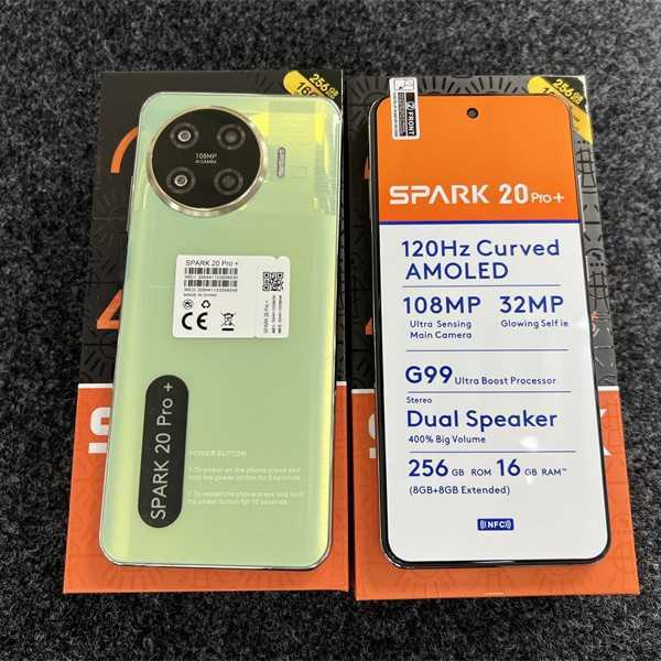 Smartphone Spark 20pro+Android Phone 16+256 Phone S25515