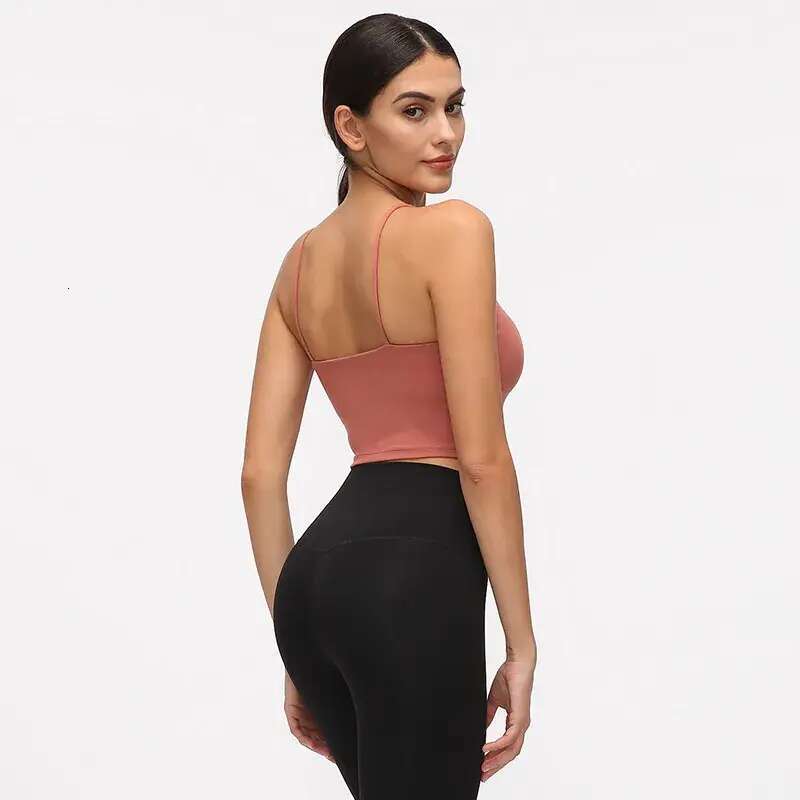 238A-Solid Color Women Yoga Slim Fit Sports Bra Fiess Vest Sexy Underwear with Removable Chest Pads Soft Brassiere Sweat Wicking Breathable Lingerie