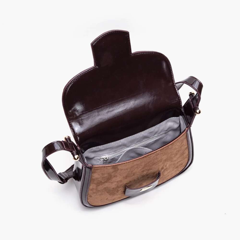 European American Autumn And Winter Saddle Oil Wax Leather Ing Suede Bag Retro College Style Single Shoulder