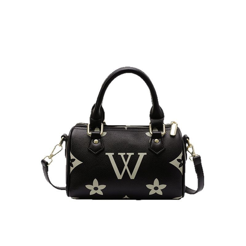 Premium sense of printing handbag 2025 new retro old flower letters women's bag hundred crossbody bag trend pillow bag