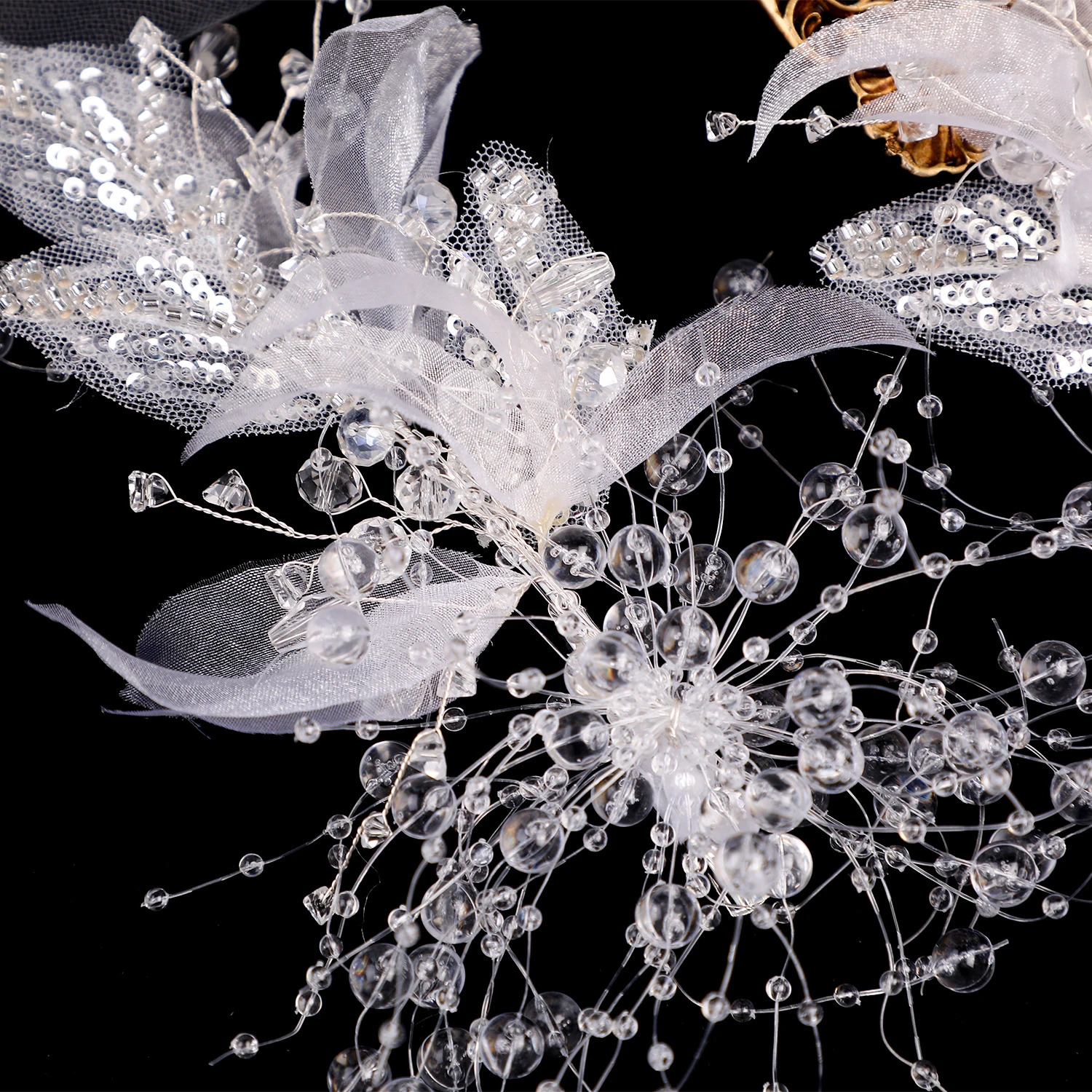 2Pcs Fashion Handmade Veil Beads Hairgrips For Women Bride Wedding Clips Hair Accessories Jewelry Party Gift 250509