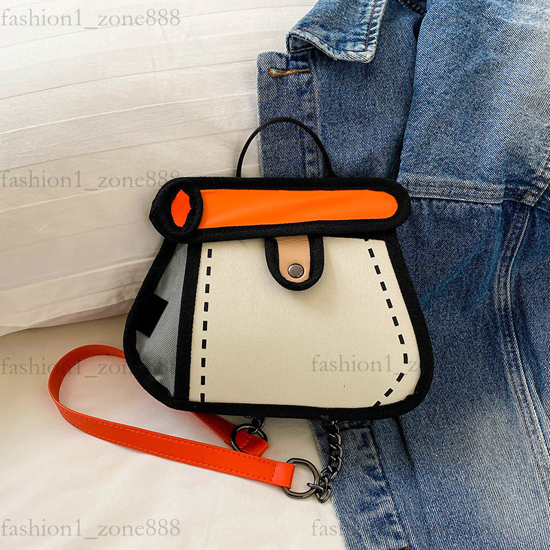Super Cute Designer Bag Fashion 2D Cartoon Tote Bag High Quality Canvas Handbag Luxury Mini Shoulder Bags Outdoor Beach Party Holiday Gift Summer Godd