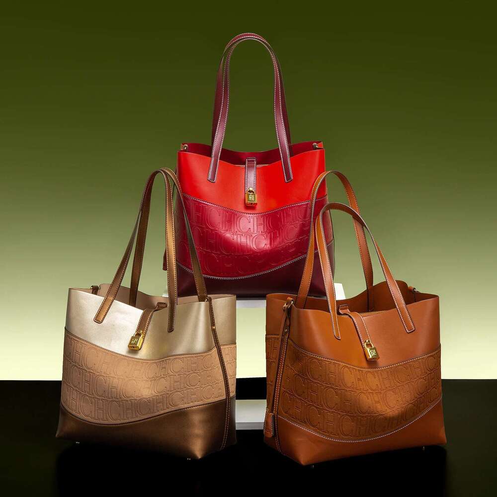 CHCH Large Capacity Tote Spring New Splicing Design Child Mother Belt Commuter Women's Bag