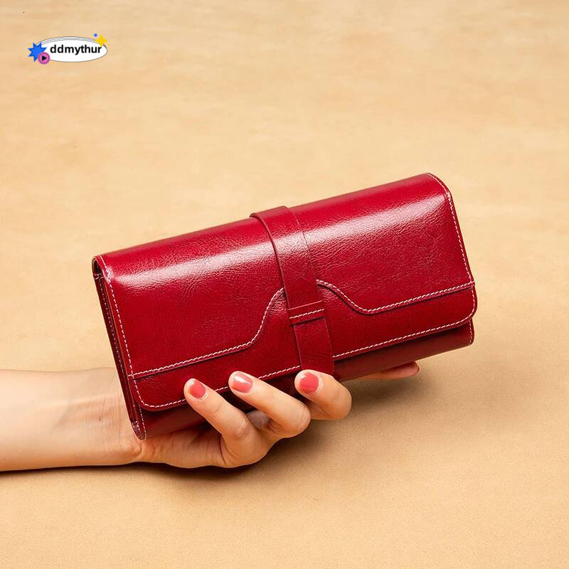 Designer Women's WalletsLong Handbags RFID Card Holder Wallet for Women Genuine Leather Purses High Quality Female Purse ddmythur