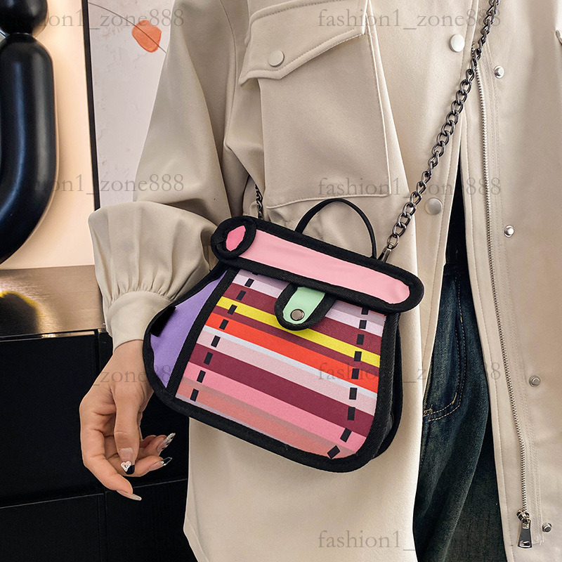 Super Cute Designer Bag Fashion 2D Cartoon Tote Bag High Quality Canvas Handbag Luxury Mini Shoulder Bags Outdoor Beach Party Holiday Gift Summer Godd