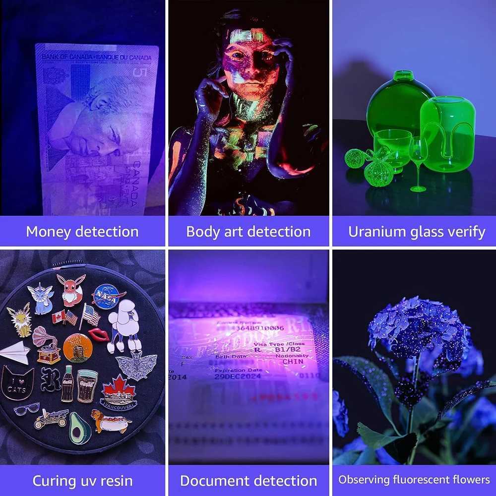 Black Light UV Light 21LED UV Light 395-400nm LED UV Flashlight torch light lamp safety UV detection For Pet Urine Stains Z250514