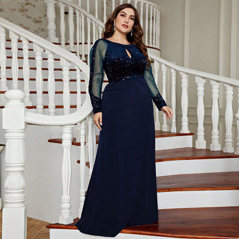Plus Size Devise Luxury Dress Designer Dresses for Women Vestidos Elegantes Evening Gown Summer New Plus Size Temperament Slim Fit Solid Color Dress P