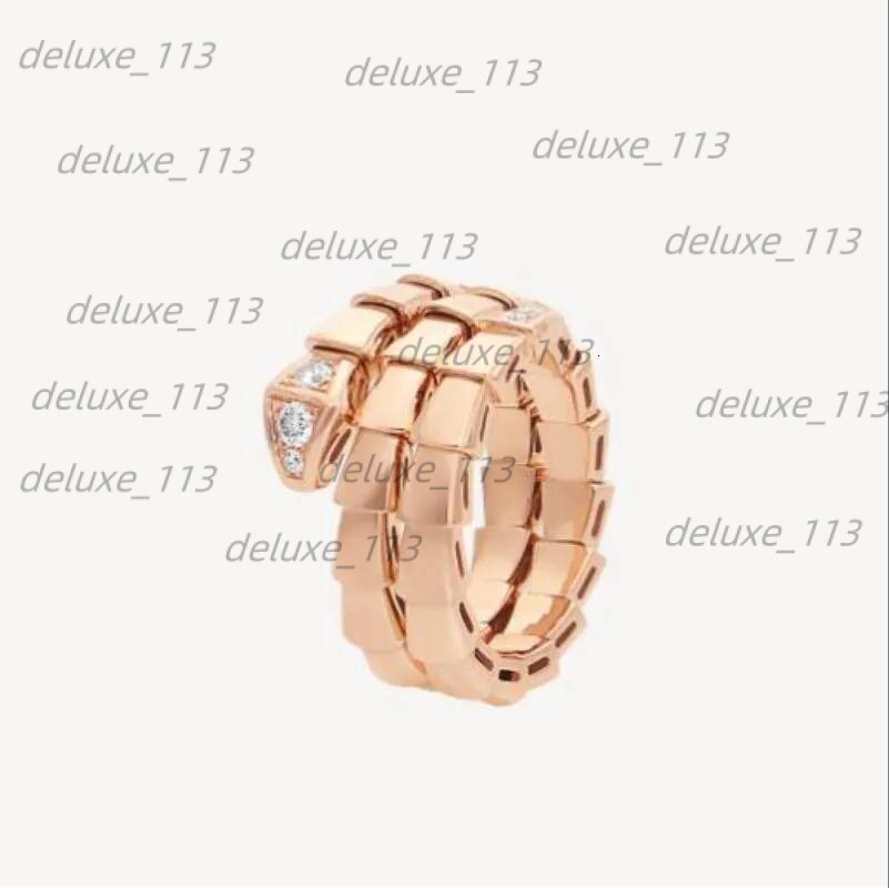 Ring, Jewelry Brand Designer Serpentine Ring, Multiple Styles Mens Womens Unisex Rose Gold Siery Dia Ring Valentines Day Gift