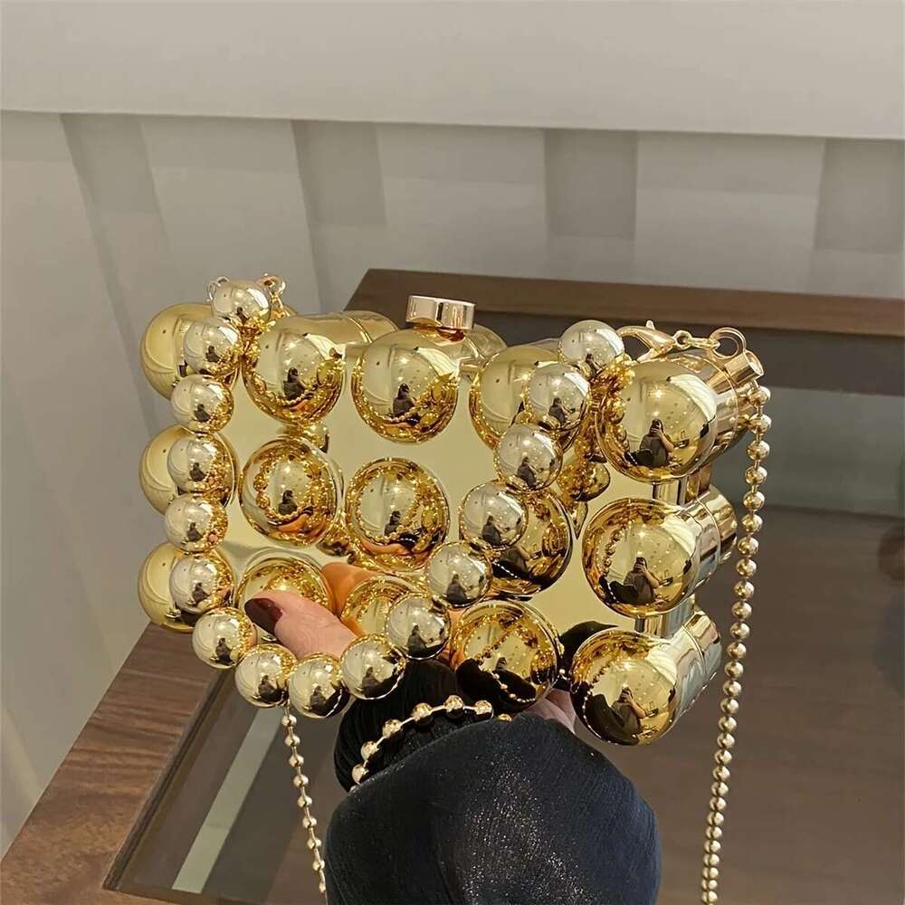 Shoulder Designer Crossbody Fashion New Evening Clutch Handbag Female Golden Bag Acrylic Ladies Square Small Bags Ins