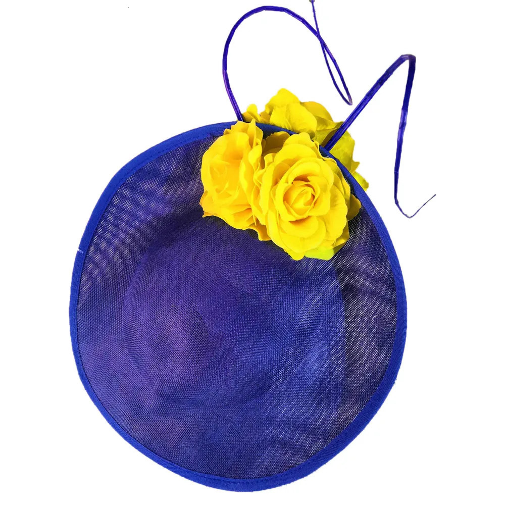 Gorgeous Formal Dress Wedding Fedora Cap Women Big Derby Headpiece Flower Fashion Fasinator Hat Handmade Occasion Millinery Cap 250514