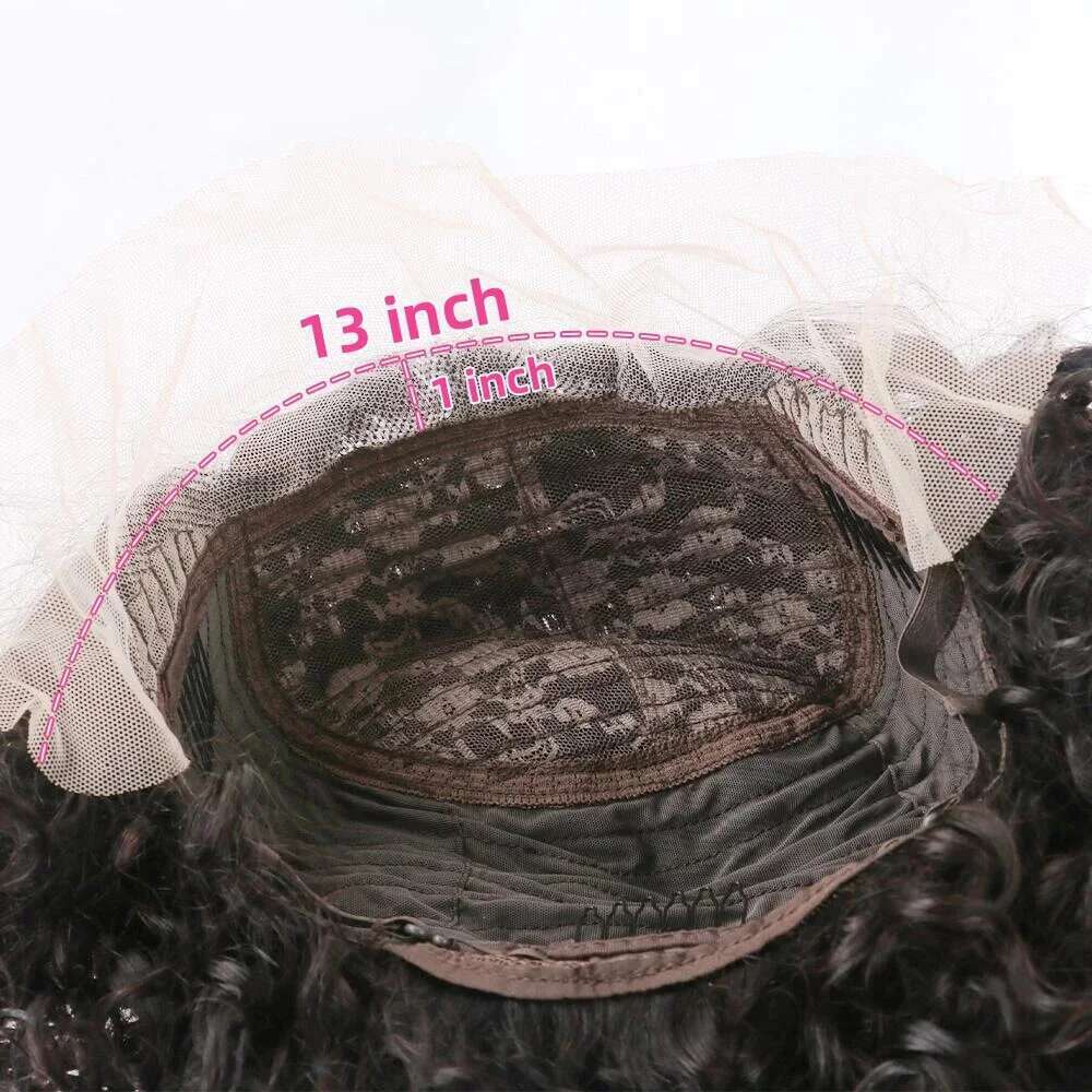 Pixie Cut Colored Lace Spring Curl Short Bob For Women Natural Black Color Human Hair Cheap Wig 13X1