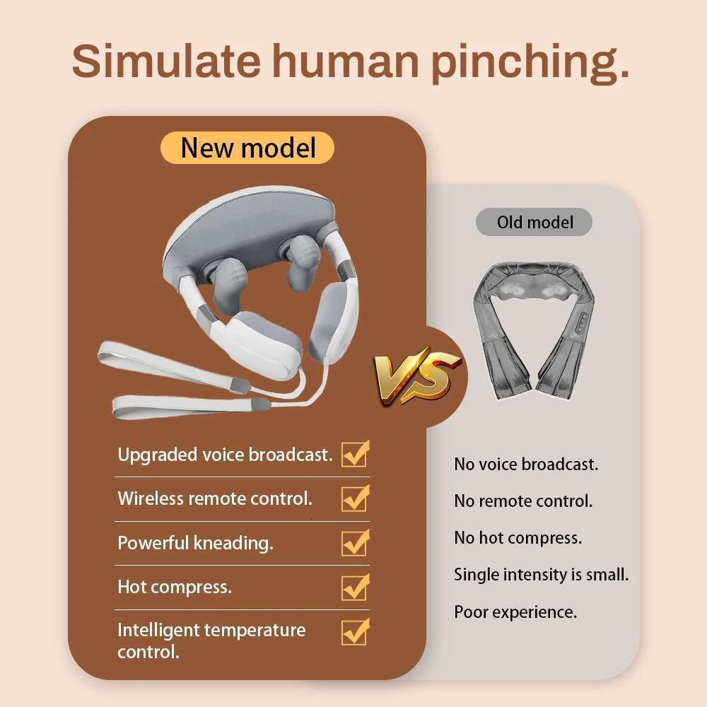 Simulated Finger Multifunctional Massager, Adjustable in Multiple Gears, Fully Wrapped Shoulder and Neck Massage Shawl, Constant Temperature Heating +