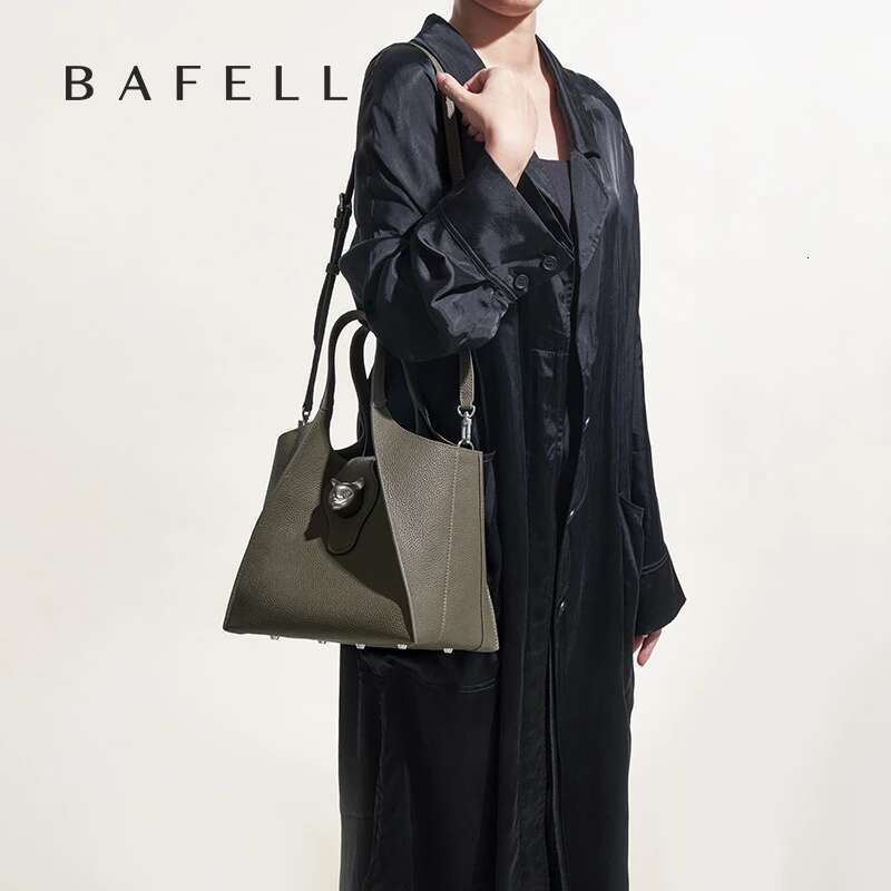 BAFELLI 2025 Women's HANDBAG TOTE TRAVEL BAGS GENUINE LEATHER CASUAL FASHION BRAND UNISEX PURSE BUSINESS STYLISH DESIGNER