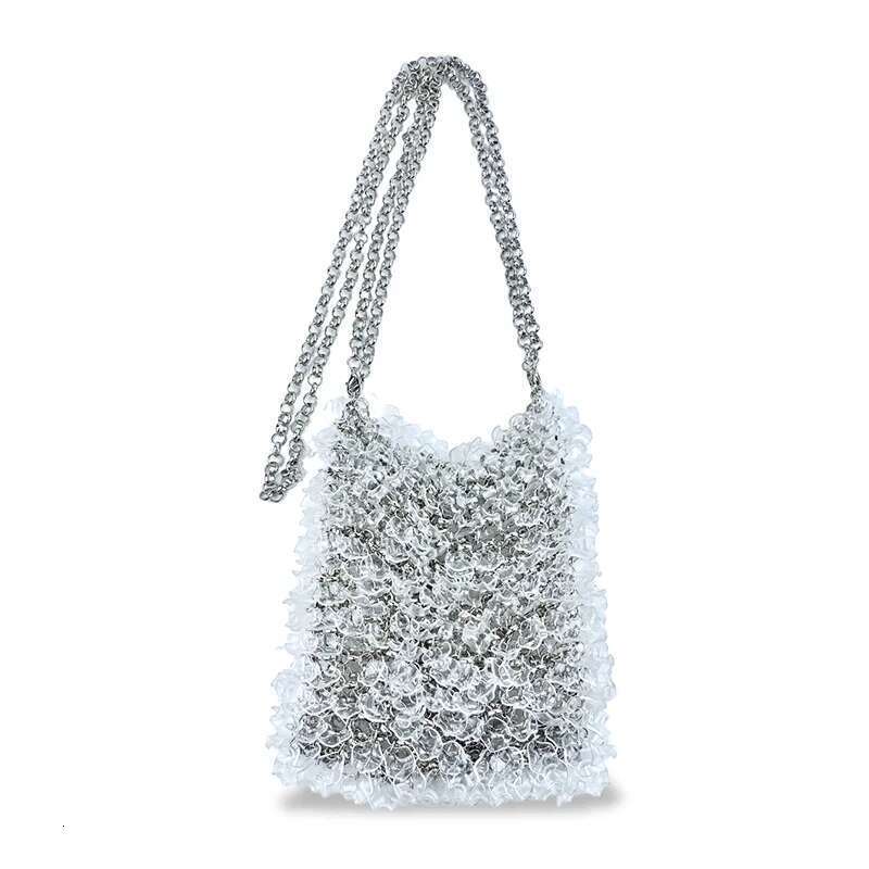 Evening 2024 Summer New Acrylic Droplet Beaded Fashion Pearl Handheld Crossbody Women's Bag Plus Large
