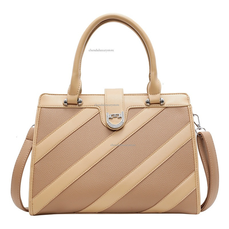2025 Free Shipping Designer Bag Large Capacity Women's Diagonal Splicing Versatile Handheld Fashion High End Commuter Crossbody Bag Casual Trendy