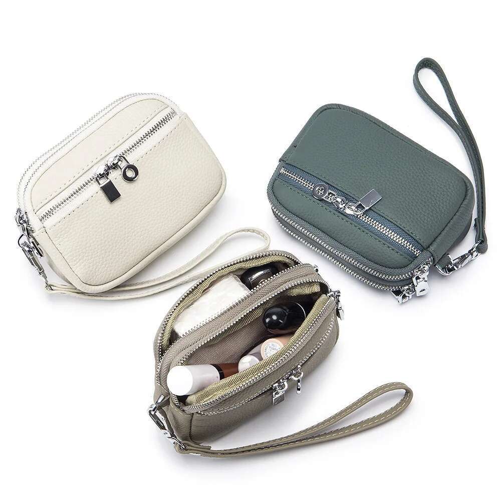 Leather Mini Change Mouth Red Men's And Women's Storage Earphone Candy Coin Bag Wholesale Purse
