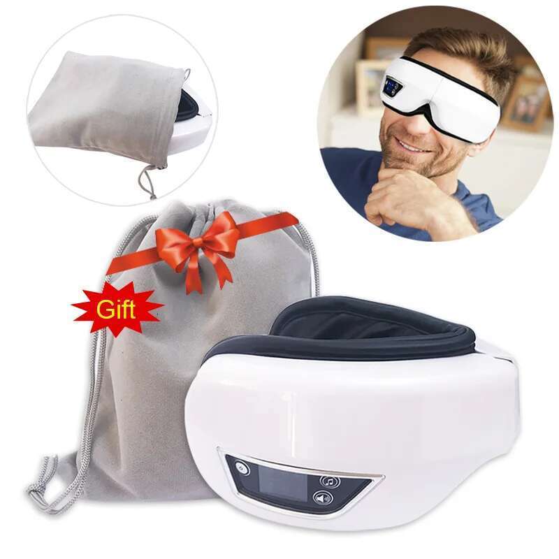 6D Massage Instrument Vibration Airbag Pressure Hot Compress Smart Massager Bluetooth Music Relax Fatigue Eye Care Tool
