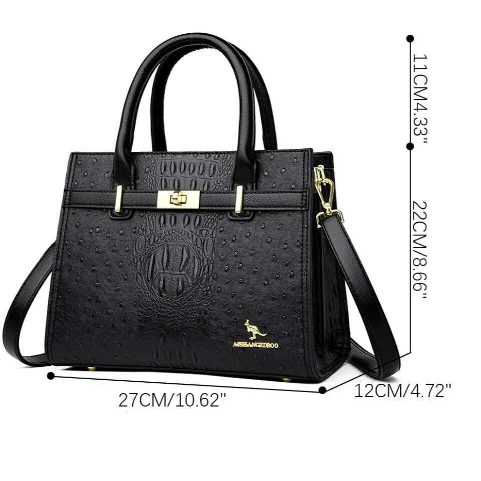 3-Layer Single Shoulder Soft Leather Designer Handbag Brand Tote Bag Large Capacity Casual Women Handbags